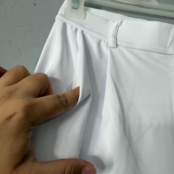Halara High Waisted Pocket Barrel Leg Fleece Casual Pants, Ivory White, XSP - Picture 4 of 5